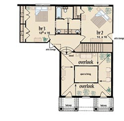 House Plan 56328 Level Two