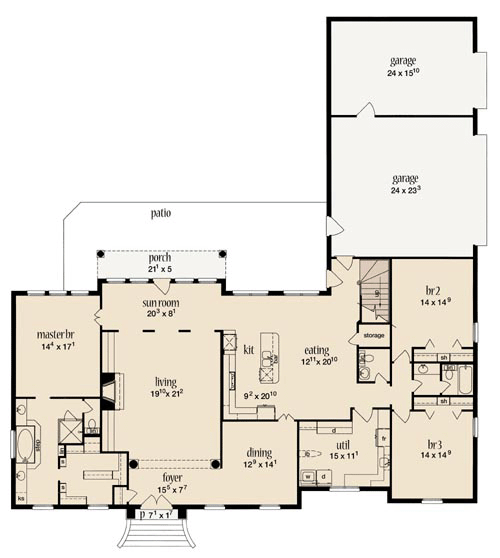 House Plan 56330 Level One