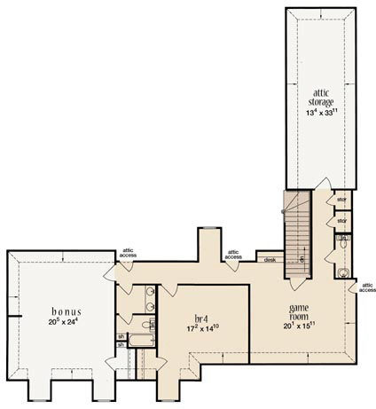 House Plan 56330 Level Two