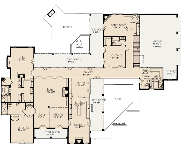 House Plan 56335 Level One