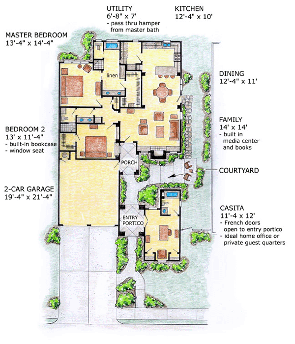 House Plan 56510 Level One