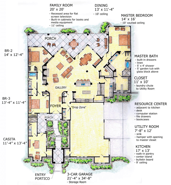 House Plan 56540 Level One