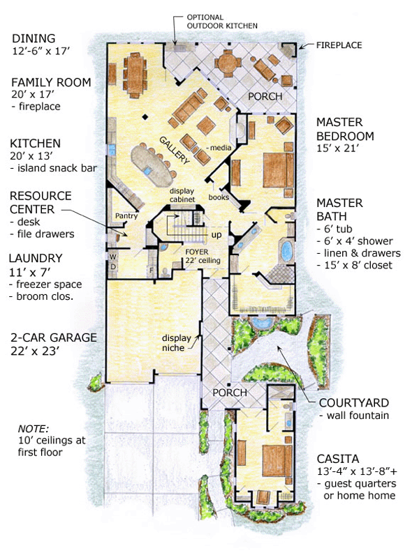 House Plan 56548 Level One