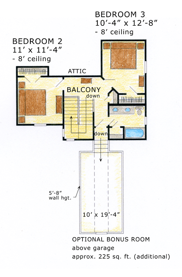 House Plan 56560 Level Two