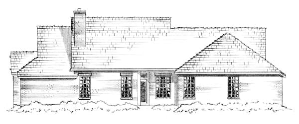 House Plan 56563 Rear Elevation