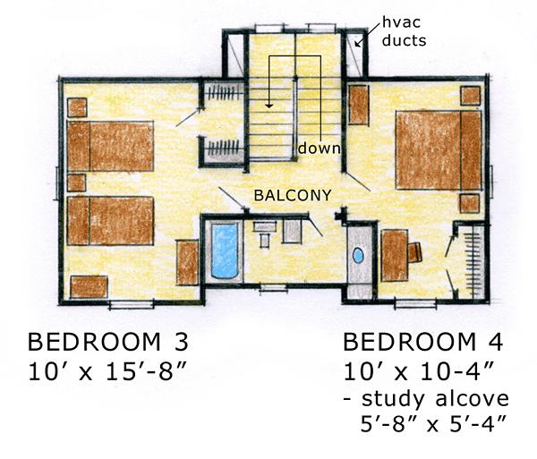 House Plan 56573 Level Two