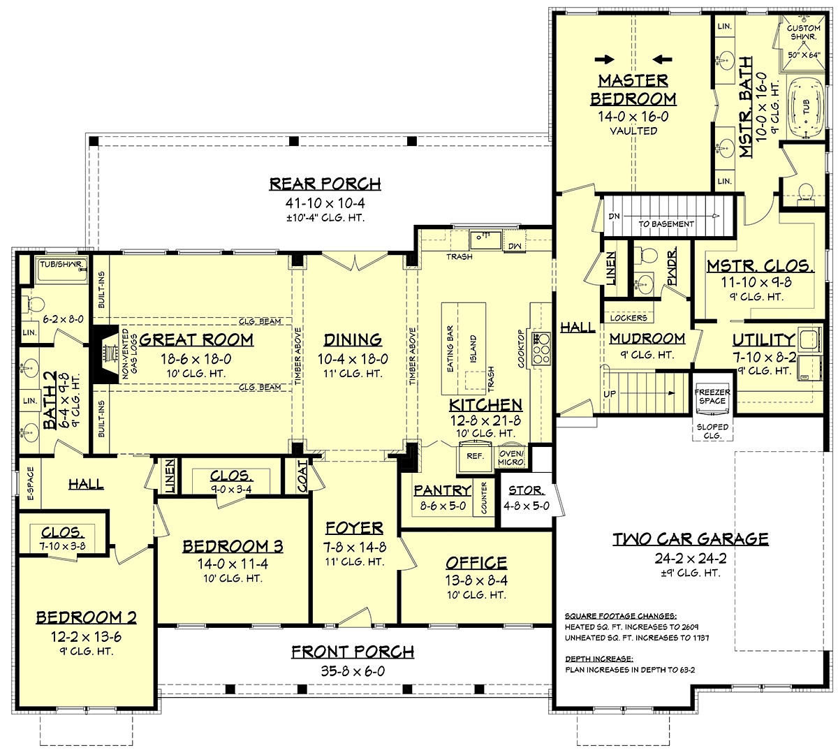 House Plan 56700 Alternate Level One