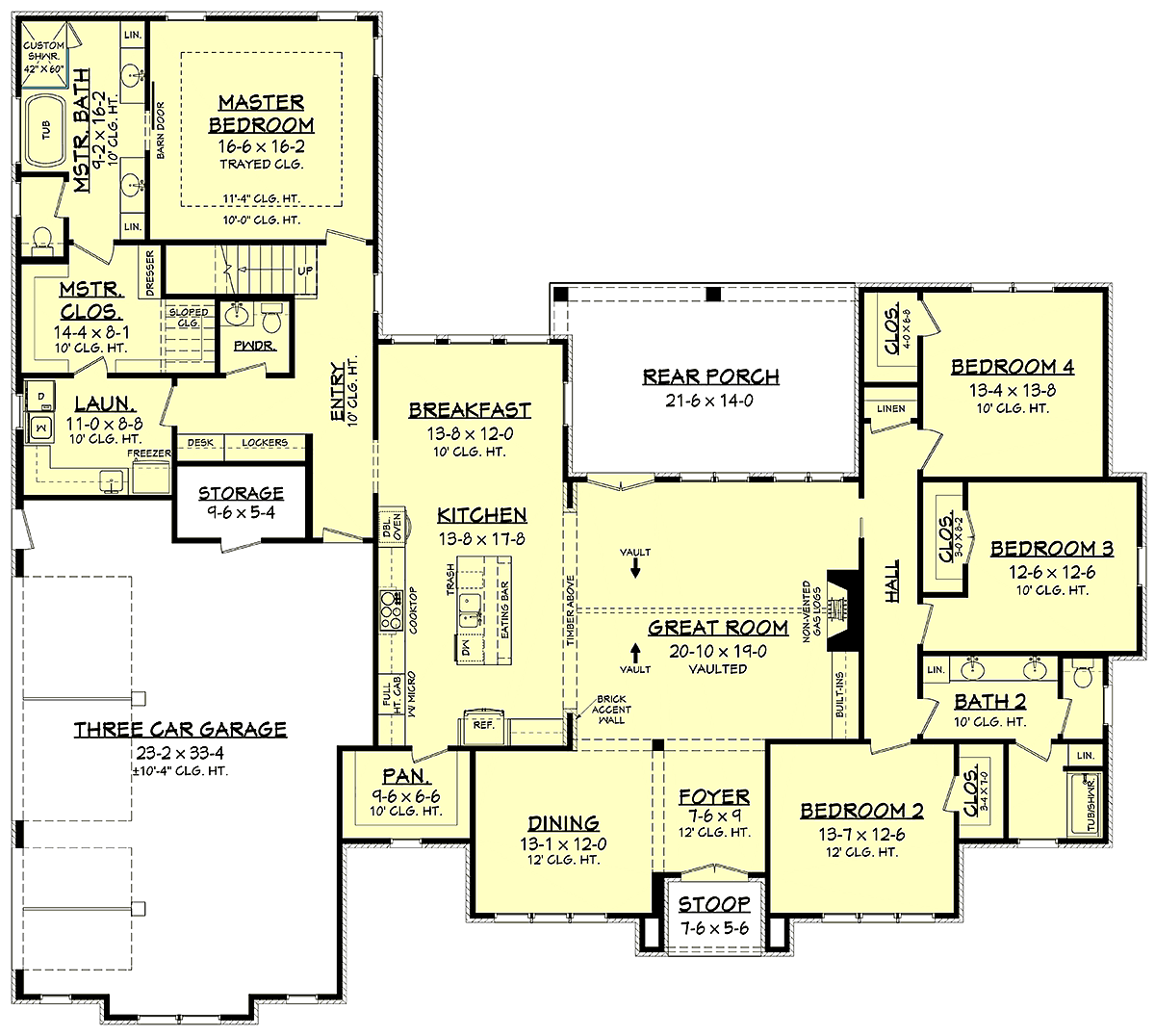House Plan 56701 Level One