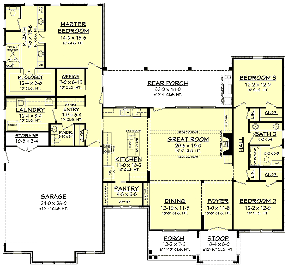 House Plan 56706 Level One