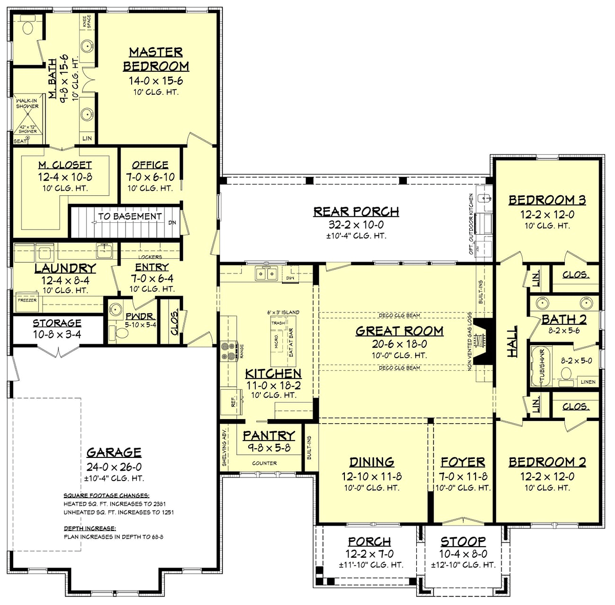House Plan 56706 Alternate Level One