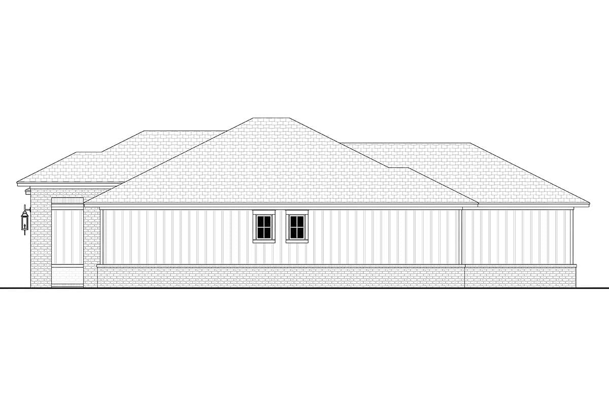 Country, Farmhouse, Ranch Plan with 2330 Sq. Ft., 3 Bedrooms, 3 Bathrooms, 2 Car Garage Picture 2