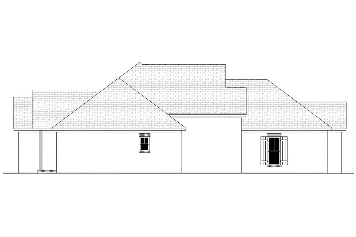 Country, French Country, One-Story, Traditional Plan with 1817 Sq. Ft., 3 Bedrooms, 2 Bathrooms, 2 Car Garage Picture 3