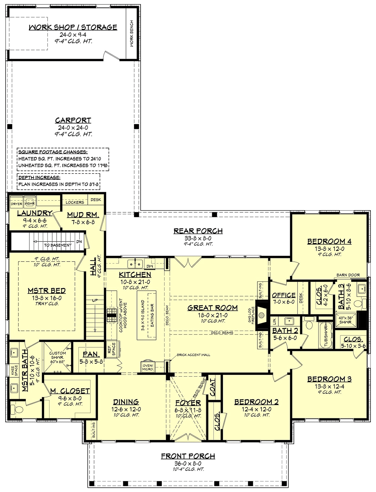 House Plan 56710 Alternate Level One
