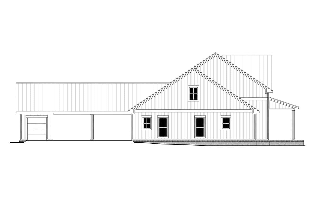 Country, Farmhouse, One-Story, Traditional Plan with 2390 Sq. Ft., 4 Bedrooms, 3 Bathrooms, 2 Car Garage Picture 3
