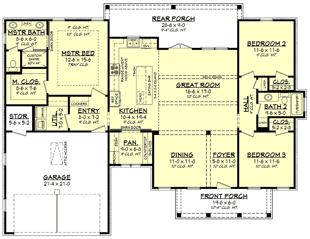 House Plan 56715 Level One