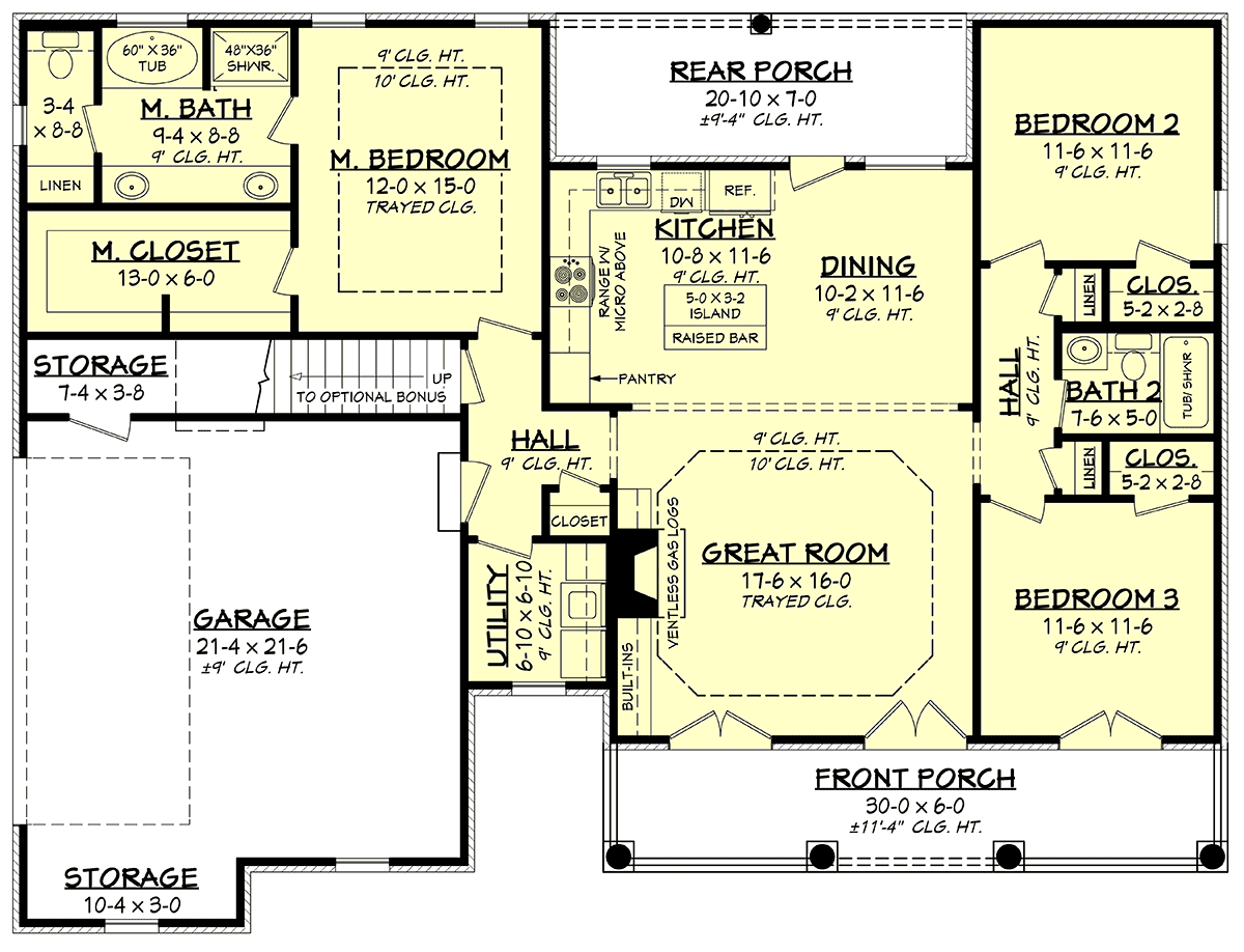 House Plan 56900 Level One