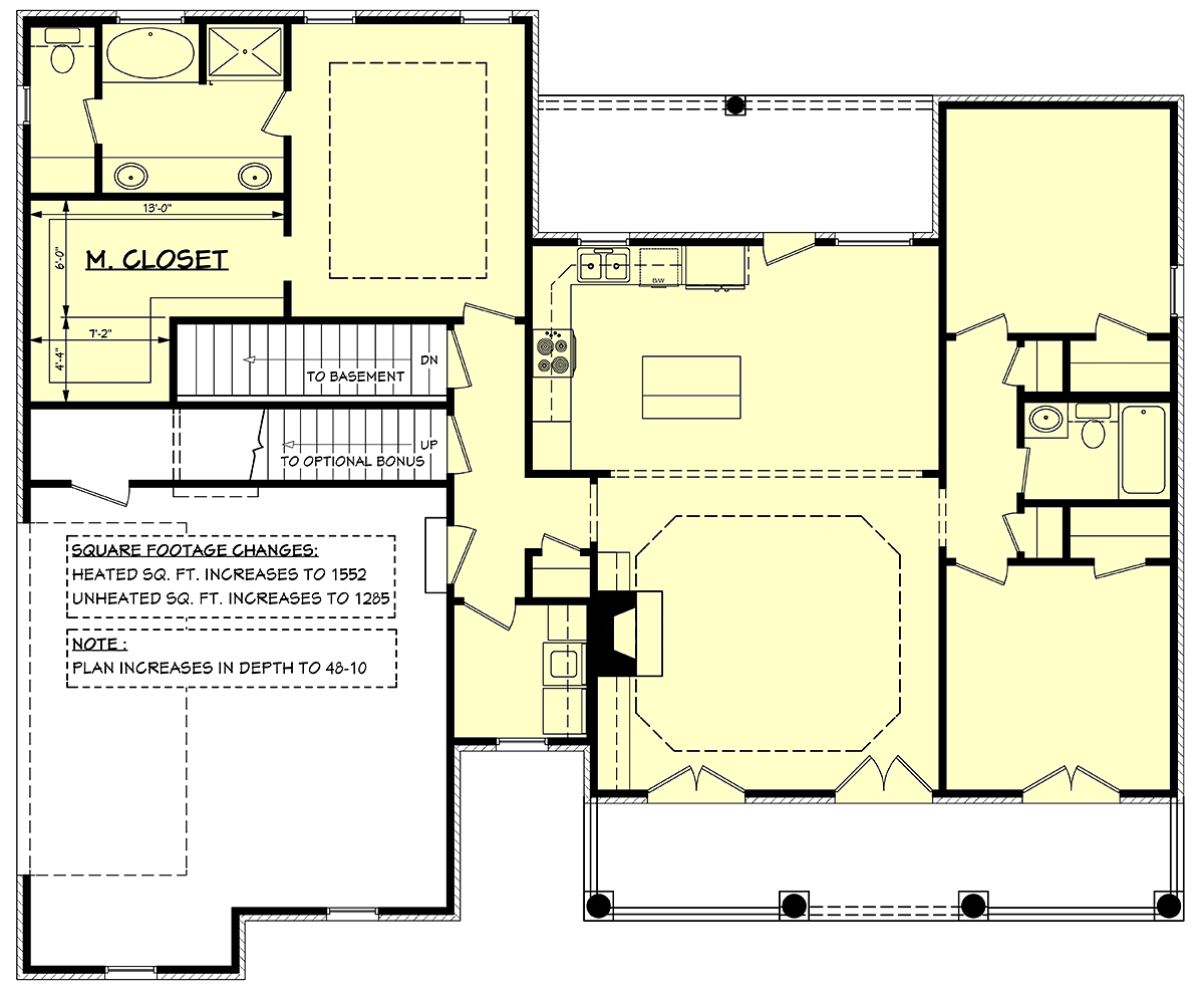 House Plan 56900 Alternate Level One
