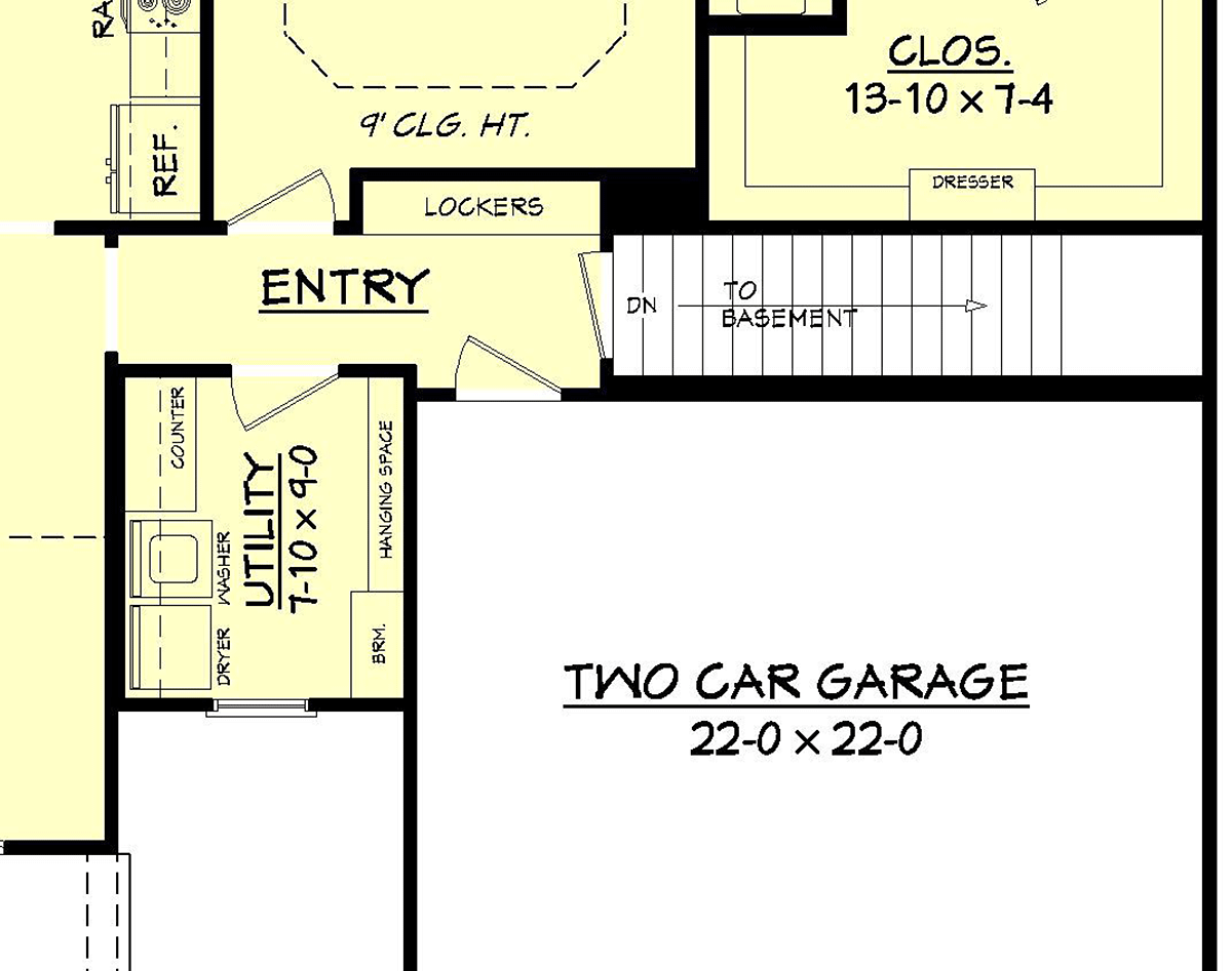 House Plan 56902 Alternate Level One