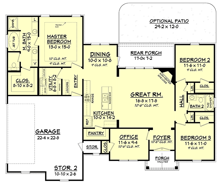 House Plan 56903 Level One