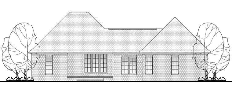 House Plan 56903 Rear Elevation