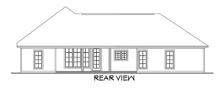 House Plan 56905 Rear Elevation