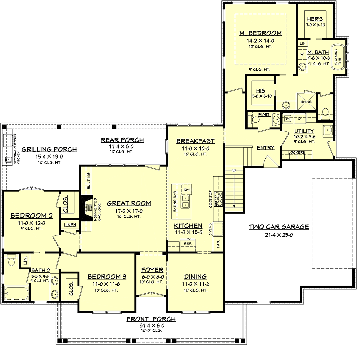 House Plan 56909 Alternate Level One