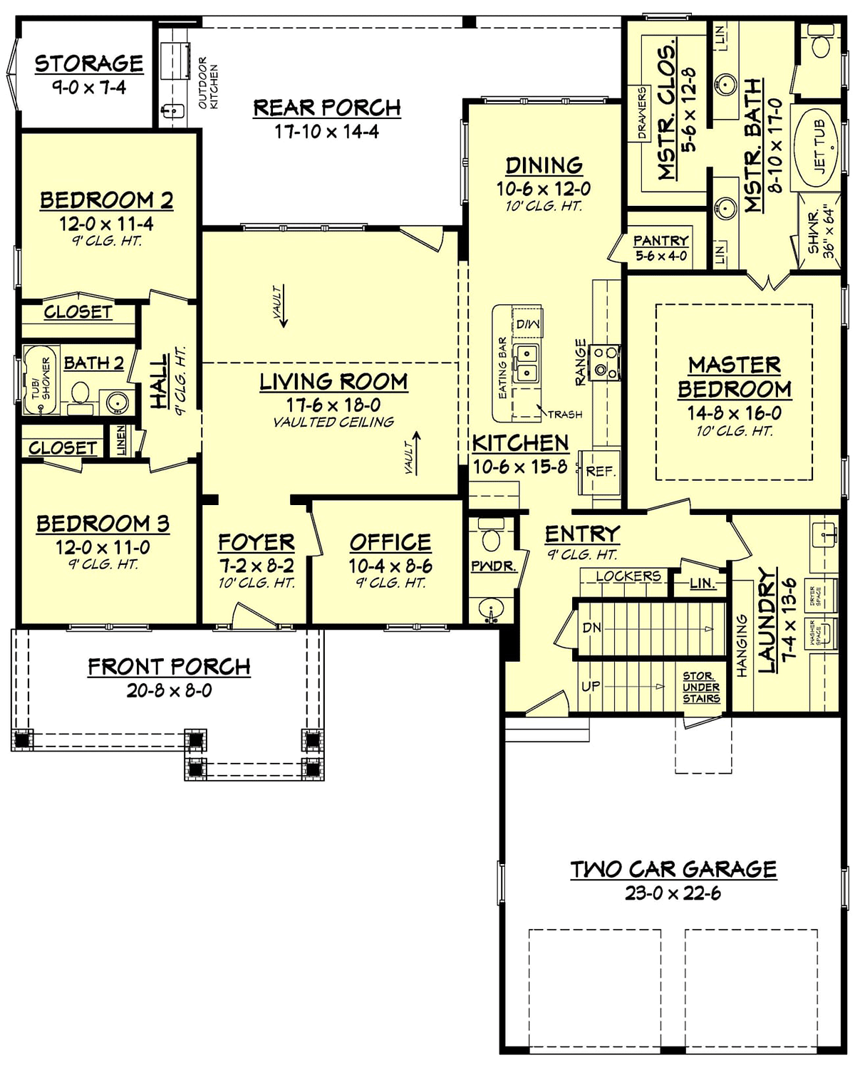 House Plan 56910 Alternate Level One