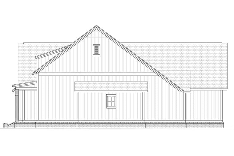 Acadian, Country, Craftsman, Farmhouse Plan with 2077 Sq. Ft., 3 Bedrooms, 2 Bathrooms, 2 Car Garage Picture 2
