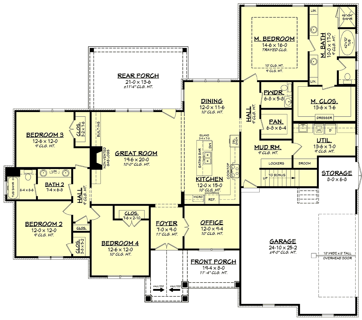 House Plan 56924 Level One