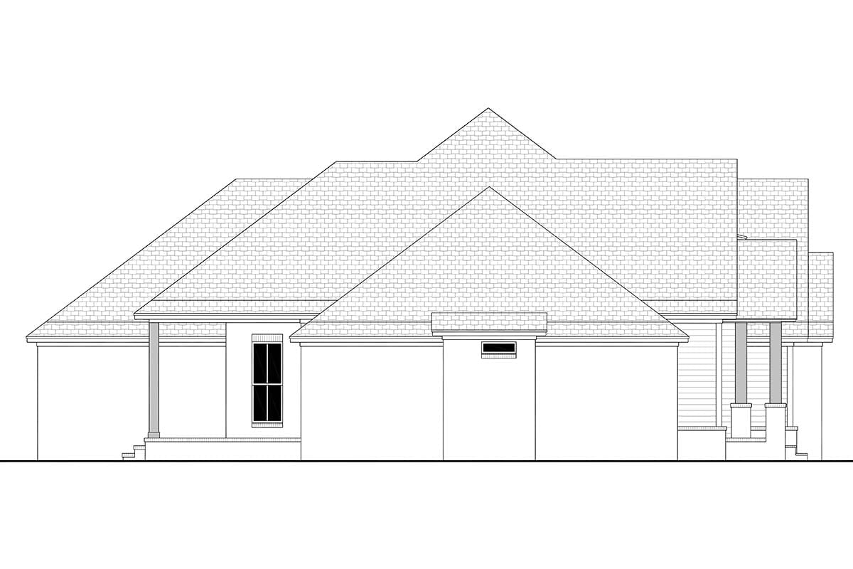 Country, Craftsman, Traditional Plan with 2641 Sq. Ft., 4 Bedrooms, 3 Bathrooms, 2 Car Garage Picture 3