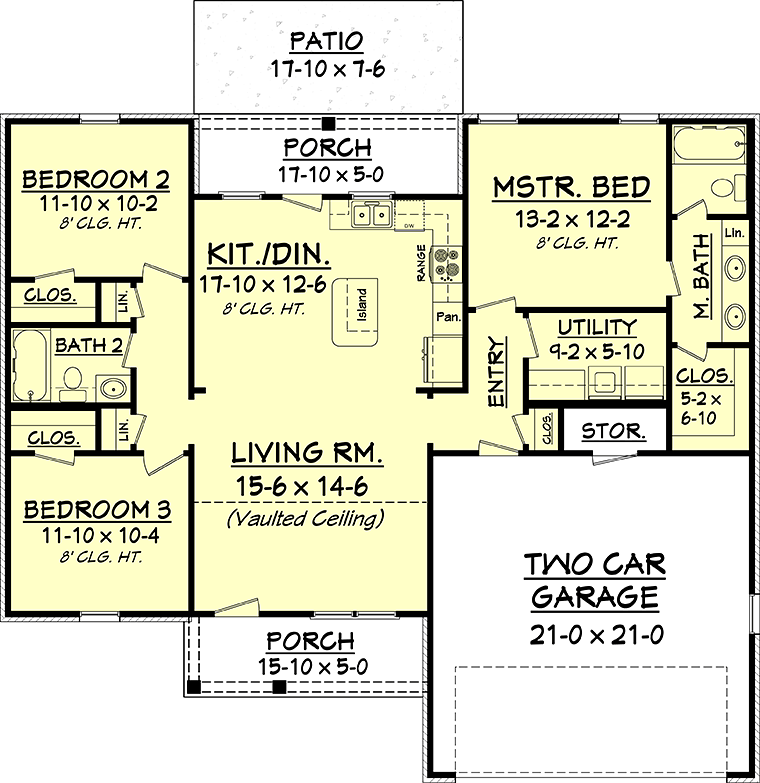 House Plan 56938 Level One