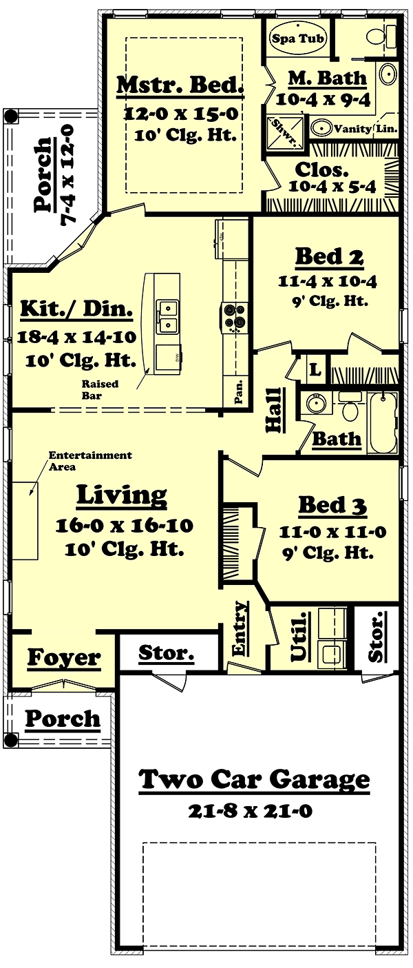 House Plan 56947 Level One