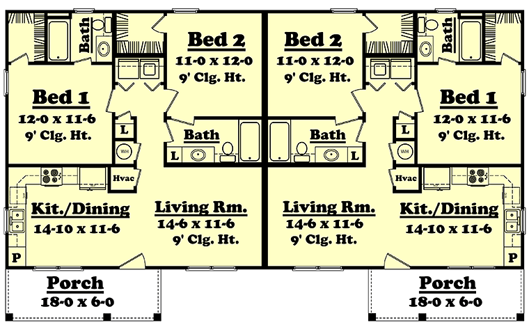 Multi-Family Plan 56995 Level One