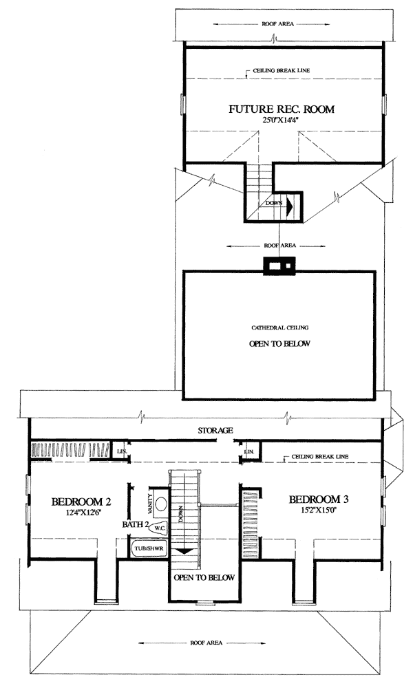 House Plan 57002 Level Two