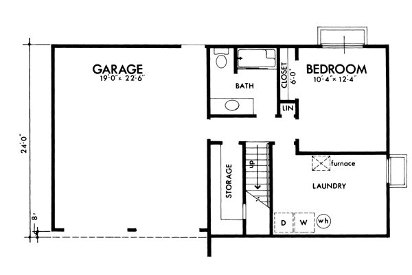 House Plan 57380 Lower Level