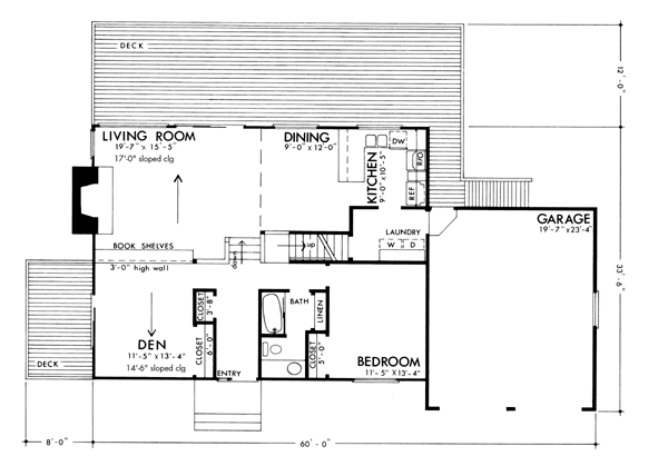 House Plan 57405 Level One