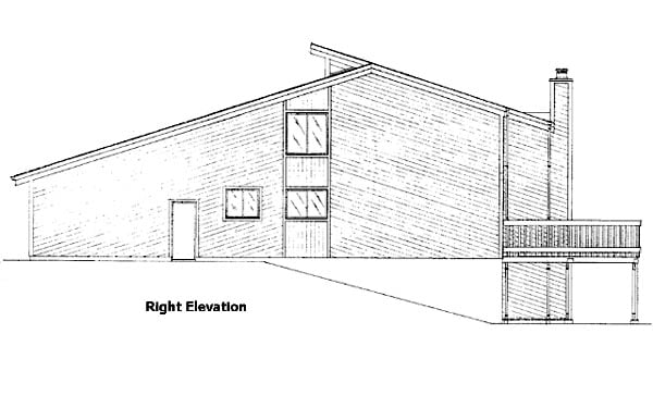 Contemporary, Narrow Lot Plan with 2174 Sq. Ft., 4 Bedrooms, 2 Bathrooms, 2 Car Garage Picture 3