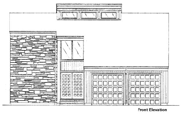 Contemporary, Narrow Lot Plan with 2174 Sq. Ft., 4 Bedrooms, 2 Bathrooms, 2 Car Garage Picture 4