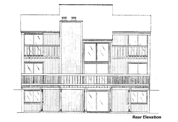 Contemporary, Narrow Lot Plan with 2174 Sq. Ft., 4 Bedrooms, 2 Bathrooms, 2 Car Garage Picture 5