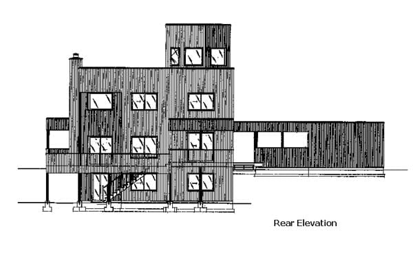 House Plan 57429 Rear Elevation