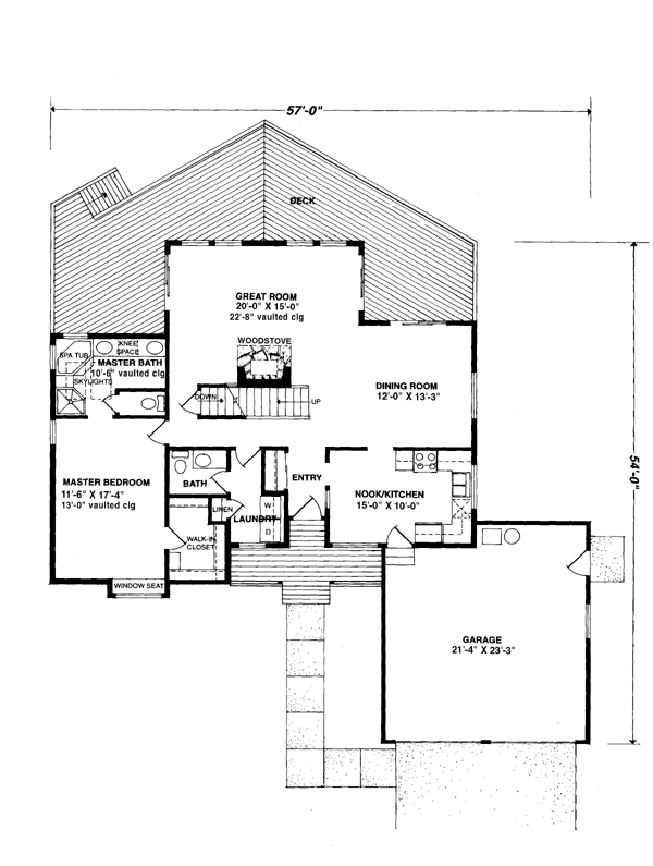 House Plan 57434 Level One