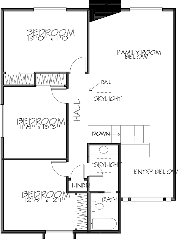 House Plan 57531 Level Two