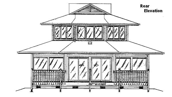 House Plan 57549 Rear Elevation