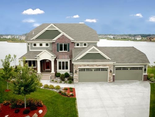 Cottage, Craftsman Plan with 2892 Sq. Ft., 4 Bedrooms, 3 Bathrooms, 3 Car Garage Elevation