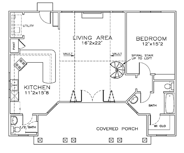 House Plan 57888 Level One