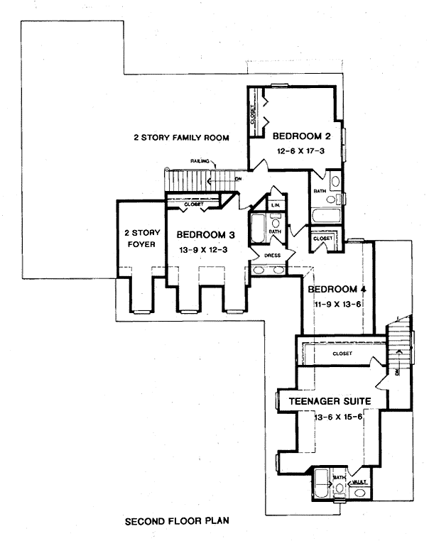 House Plan 58086 Level Two