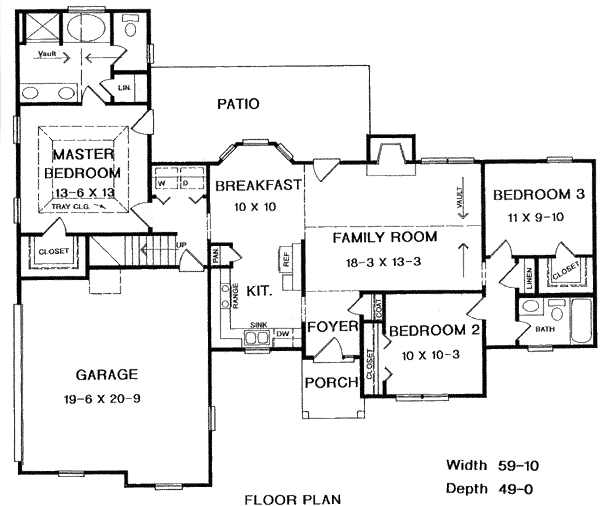 House Plan 58144 Level One
