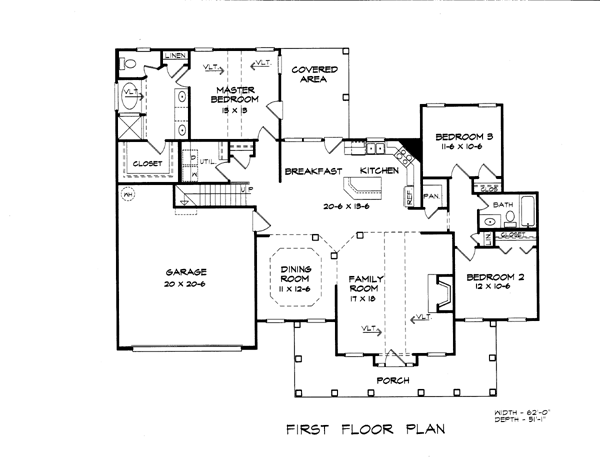 House Plan 58197 Level One
