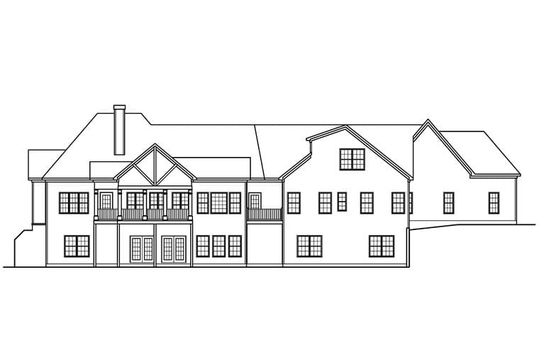 House Plan 58249 Rear Elevation