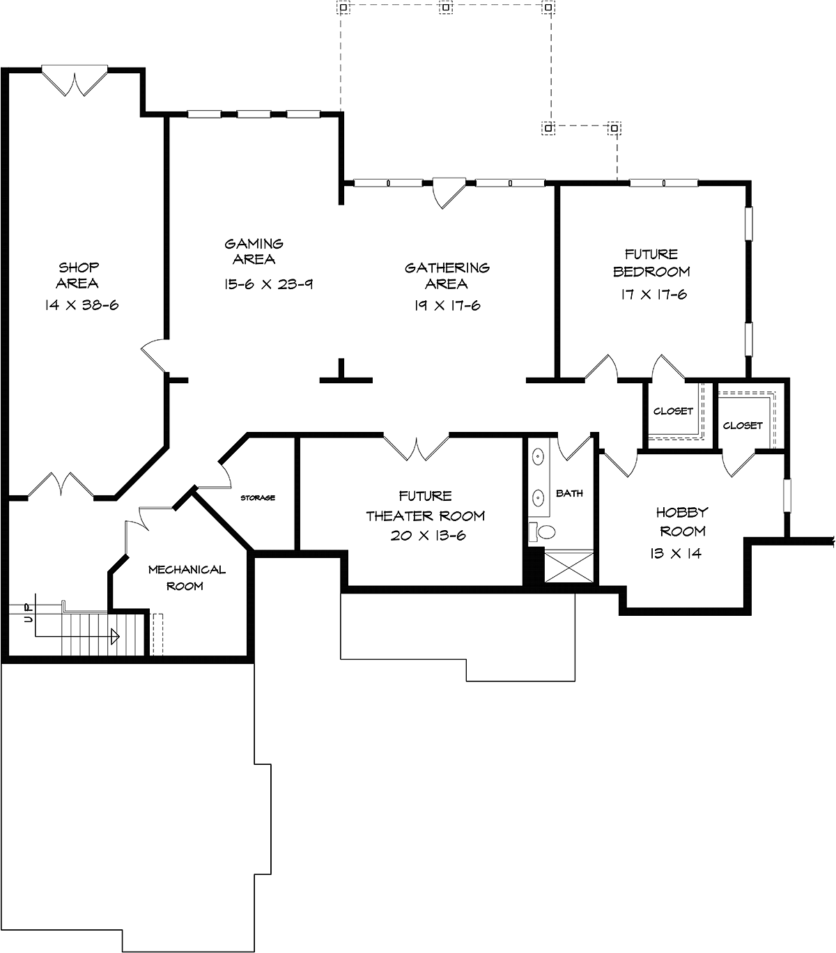 House Plan 58257 Lower Level